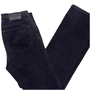 Ralph Lauren Black Corduroy Straight‎ Leg Pants Size 8 Preppy Normcore